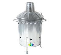 15 Litre 15L Small Garden Galvanised Metal Incinerator Fire Burning Bin for Wood Paper Leaves