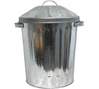 15 Litre Colour Mini Metal Coal Bucket with Lid Small Coal Bin with or without Shovel and Poker (Silver Bucket Only)
