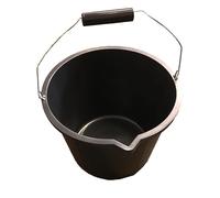 15 Litre Heavy Duty Builders Bucket - Sturdy Plastic Body with Pouring Spout & Metal Grip Handle - Marked in Gallons and Litres - Ideal for Mixing, Carrying, Gardening & Site Cleaning