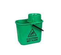 15 Litre Mop Bucket & Wringer - Printed with ‘Caution Wet Floor’