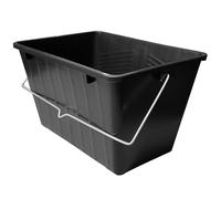 15 Litre Paint Scuttle Large Decorators Roller Bucket with Metal Handle for Decorating Paints & Paste 15L, Black