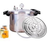 15 ltr Pressure Canner Cooker&all american pressure canners for canning&water bath canner|Pressure Gauge&Pressure Regulator|Compatible:natural gas-open flame & Pressure release 10 PSI (+/- 5%)