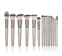 15 Makeup Brush Set Full Set Of Loose Powder Brush Flat Foundation Brush Eye Shadow Set Brush Beauty Tools