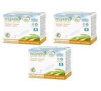 15 Masmi Super Plus None Applicator Tampons Organic 100% Biodegradable, Hypoallergenic, Perfume Viscose Rayon Chlorine and Dioxin Free… (Triple Pack)