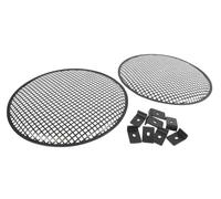 15" Metal Speaker Grille Supplied in Pack of 2 with 8 Clamps Black PVC Trim