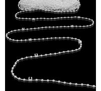 15 Meter 150 Clips Vertical Blind Bottom Chain for 3.5 Inch 89mm Slats,Vertical Blinds Repair Parts,Durable White Plastic Blind Chain,Adjustable Length