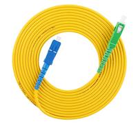 15 Meters Fiber Jumper, Single Mode Fiber Optic Jumper Stable Performance Optical Fiber Cable for Long Distance Transport with More Than Times Light Decay