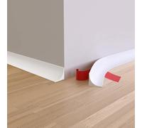 15 Meters White PVC Quadrant Trim, Self Adhesive Flexible Moulding Trim, Plastic Coving for Ceilings, Quarter Round Caulk Strip, Floor Edging Beading for Tile, Wall Corner, Laminate Flooring, Cabinet