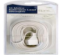 15 Metre Straight Extension Lead Cable Connect Multi Purpose Home Office