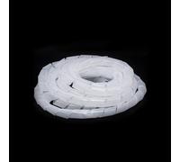 15 metres 6mm Spiral Wrap Cable Tube, Cable Cover Protector(white)