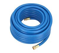 15 Metres Rubber Air Line Air Hose 3/8" Bore with 3/8" BSP Threads Hi-Vis
