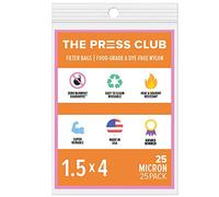 15 micron | Premium Nylon Tea Filter Bags | 1.5" x 4" | 25 Pack