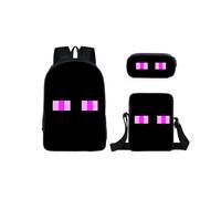 (15) Minecraft Game Cartoon Character Printed Children Capacity Backpack Large