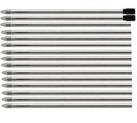 15 Mini D1 Ballpoint Pen Refills Compatible with Swarovski Crystalline Pens, Smooth Flow Ink (Bulk Packed) (Black)