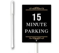 15 Minute Parking Yard Sign with Stake 8 x 12 inch Aluminum Sign,Easy to Install,Warning Signs Outdoor Use