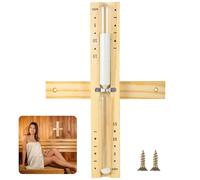 15-Minute Wooden Sand Timer For Sauna, Rotating, Wall Mountable With Clear Markings And Premium Quality