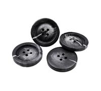 15 mm-34 mm Black Round Clothing Buttons, Color 28, 25mm 10 Pcs