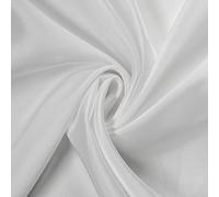 15 Momme 44" Wide 100% Mulberry Silk Habotai Fabric by the Yard for Sewing | Lining, Dresses, Scarves & DIY Projects,6A Grade Natural Mulberry, Silk Cloth,White,2 Yards