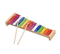 15 Note Glockenspiel Xylophone Wooden Base Colorful Aluminum Bars With 2 Mallets 15 Metal Bars
