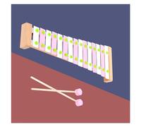 15 Note Pink Aluminum Plate Practical Lightweight Glockenspiel Percussion Instrument Glockenspiel Percussion Instrument