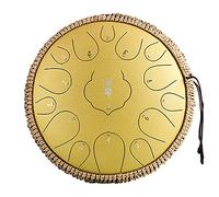 15 Note Tongue Drum steel 13 inch D key Handpan Drum for Adults Tank Drum for Meditation, Yoga and Zen with Travel Bag Mallets