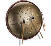 15 Notes 14 Inches Steel Tongue Drum Set D Key Percussion Instrument For Yoga Meditation Entertainment Concert Musical Education With Travel Bag And Mallets, Pink