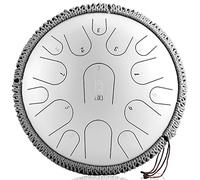 15 Notes Steel Tone Drum for Mind Healing Yoga, 14" Percussion Instruments Handpan Drum with Bag, Sheet Music, Drumsticks and Finger Picks
