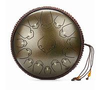 15 Notes Steel Tongue Drum, 14 Inch Hand Pan Drum Percussion Instrument Hand Drum With Percussion Instruments Music Book Travel Bag for Meditation Yoga and Zen
