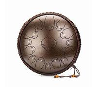 15 Notes Steel Tongue Drum, 14 Inch Hand Pan Drum Percussion Instrument Hand Drum With Percussion Instruments Music Book Travel Bag for Meditation Yoga and Zen