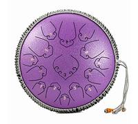 15 Notes Steel Tongue Drum, 14 Inch Hand Pan Drum Percussion Instrument Hand Drum With Percussion Instruments Music Book Travel Bag for Meditation Yoga and Zen