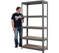 15% Off Weekend Clarke CSM5350B 350kg Boltless Shelving (Dark Grey)