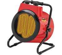 Clarke Devil 7003 3kW Industrial Electric Fan Heater, Adjustable Thermostat, Overheat Protection, Heavy-Duty Steel Design for Workshops, Garages & Factories (230V)