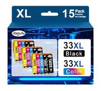 15 Pack 33XL Ink Cartridges Multipack for Epson 33 33XL Ink Compatible with Epson Expression Premium XP-530 XP-540 XP-630 XP-640 XP-645 XP-830 XP-900 XP-7100 (Black Photo Black Cyan Magenta Yellow)