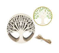 15 Pack 6 Inch Wooden Tree of Life Cutouts - Unfinished Wood Crafts Hanging Ornaments DIY Gift Tags for Home & Party Decoration