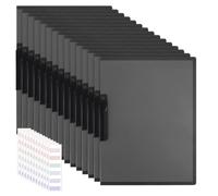 15 Pack A4 Report Covers, Report Folder with Swing Clip, Plastic Folders for A4 Size Letter Size, Presentation Folders for Office, School Business Documents, Project Resumes, Transparent Black