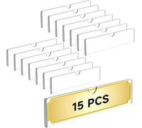 15 Pack Acrylic Wall Name Plate, Office Name Plates Holders Clear Sign Holders with Adhesive Tapes, Door Name Plate Nameplate Holder for Office Home Classroom Display, 5 x 20 cm