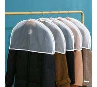 15 Pack Clear Shoulder Covers Clothes Suit Protectors Breathable Garment Dust Covers Clothes Plastic Garment Bags for Closet Storage Coats Jackets Dress Closet Storage (15)