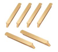 15 Pack Cupboard Drawer Handles Hole Center 128mm,Brushed Nickel Kitchen Door Pull Handle,Modern Aluminum Cabinet Knobs,Gold Hardware Handle for Wardrobe,Bedroom,Bathroom,Quantity:6Pcs-Length:500mm