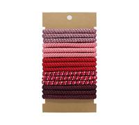15-Pack Fashion Hair Bands - Women's Soft Woven Cotton Ponytail Holder for Thin and Thick Hair Types(E)