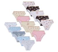 15 Pack Girls Underwear 100% Cotton | Soft & Breathable Girls Knickers with Glitter Waistband & Fun Fairies, Stars, Rainbow, Hearts Design | Everyday, Lightweight, Breathable Toddler Pants 2-13 Years