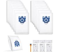 15 Pack GN Vacuum Cleaner Bags For Miele C1 C2 C3, HyClean GN Dust Bags | for Classic C1, Complete C2 C3, S2 S5 S8 & S400 Series, with 3 Motor Protection Filters & 3 AirClean Filters