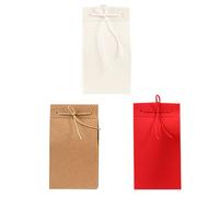 15-Pack Grain and Tea Packaging Bags Thickened Kraft Drawstring with Adhesive Bottom for Bulk Foods, Dried Fruits(Style b)
