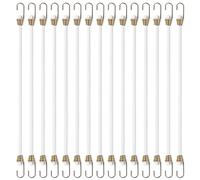 15 Pack Heavy Duty Bungee Cords with Hooks 10 Inch Mini Bungee Cords Outdoor White Elastic Rope Rubber Strap for Camping Luggage Roof Racks Car Tents Tarps Bikes Rvs