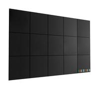 15 Pack Large Felt Bulletin Board 11.8"X11.8"(0.35" Thick) Cork Board Notice Board Tiles Square Acoustic Panels Self-Adhesive with 30 Colorful Pins for Studio Home Office Classroom