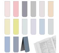 15 Pack Magnetic Bookmark, Colorful Magnet Book Marker, Magnetic Book Page Markers Set, Book Marker Clip for Book Lovers,Students,Teachers,Men,Women(Different Colors on Both Sides)