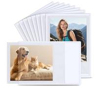 15 Pack Magnetic Photo Frames Suitable for Polaroid Film Instax Mini Photos.9.3x6.3 cm Magnetic Picture Frame Set.Reusable Fridge Photo Magnets for Photos Postcards Notes Display for Family Home White