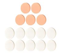 15 Pack Makeup Sponges，Circle Foundation Sponge, Soft & Reusable，Cosmetics Marshmallow Sponge for Liquid, Creams, and Powders, Ideal for Daily Use(White & Skin Color, 55 * 7mm)