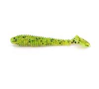 15-Pack Micro T-Tail Soft Baits - 4.5cm Threaded Tail Lures for Root Fishing Mandarin Fish Perch Ultralight Finesse Baits(Grn)