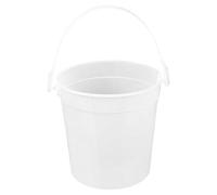 15 Pack Plastic Buckets for Drinks, 32OZ Cocktail Reusable Smoothie Bucket with Lid and Straw, 1Liter Large Ice Pails Halloween Football Parties Bar Beer Diet (White, 12.2X11.8X9.6cm)