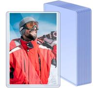 15 Pack Post Card Photo Top Loaders 4 x 6 Inches Hard Plastic Cards Sleeve Protectors Rigid Photo Plastic Sleeves for Trading Cards, Baseball Cards, Postcards